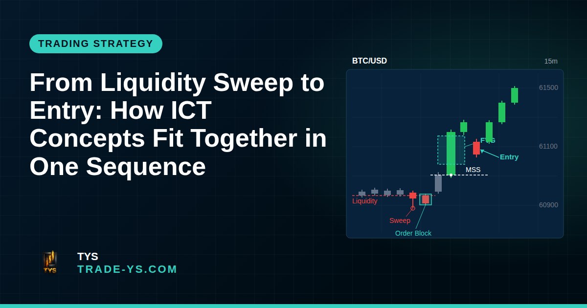From Liquidity Sweep to Entry: How ICT Concepts Fit Together in One Sequence