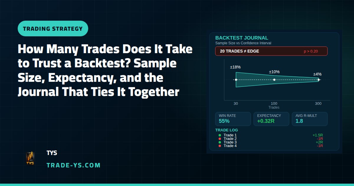 How Many Trades Does It Take to Trust a Backtest? Sample Size, Expectancy, and the Journal That Ties It Together
