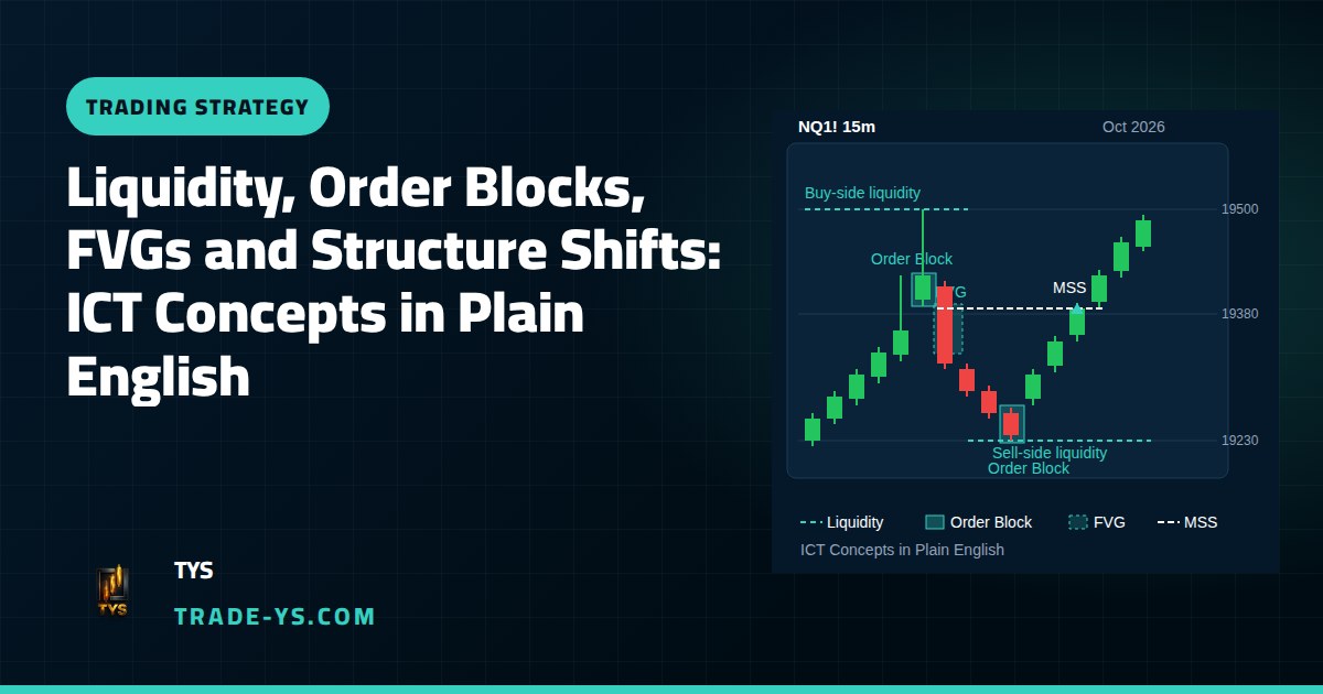 السيولة وOrder Blocks وFVG وتغيّر هيكل السوق: مفاهيم ICT بأسلوب مبسّط