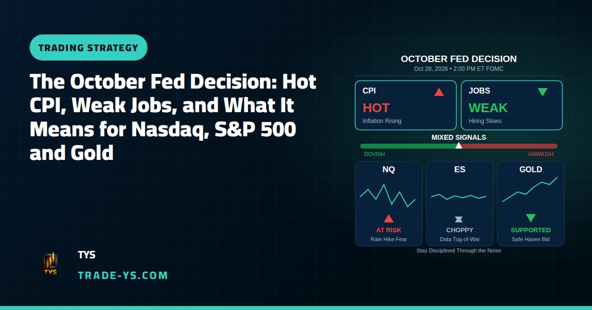 La décision de la Fed en octobre : CPI élevé, emploi faible — quel impact sur le Nasdaq, le S&P 500 et l'or ?