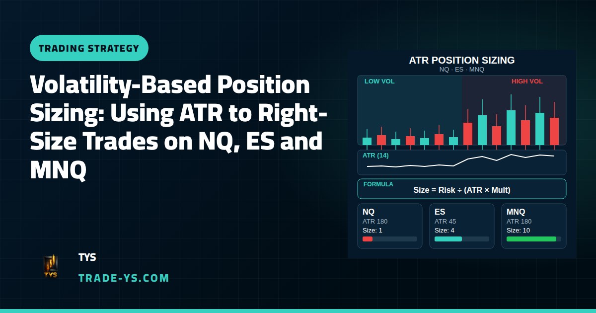 Volatility-Based Position Sizing: Using ATR to Right-Size Trades on NQ, ES and MNQ